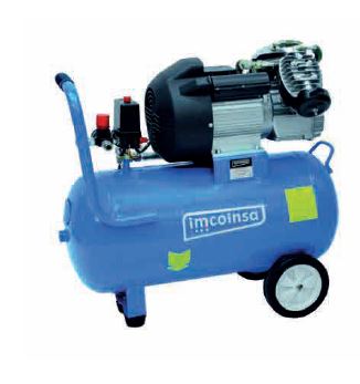 IM0453  COMPRESOR BRICO 3HP 2 CILINDROS EN V 50L