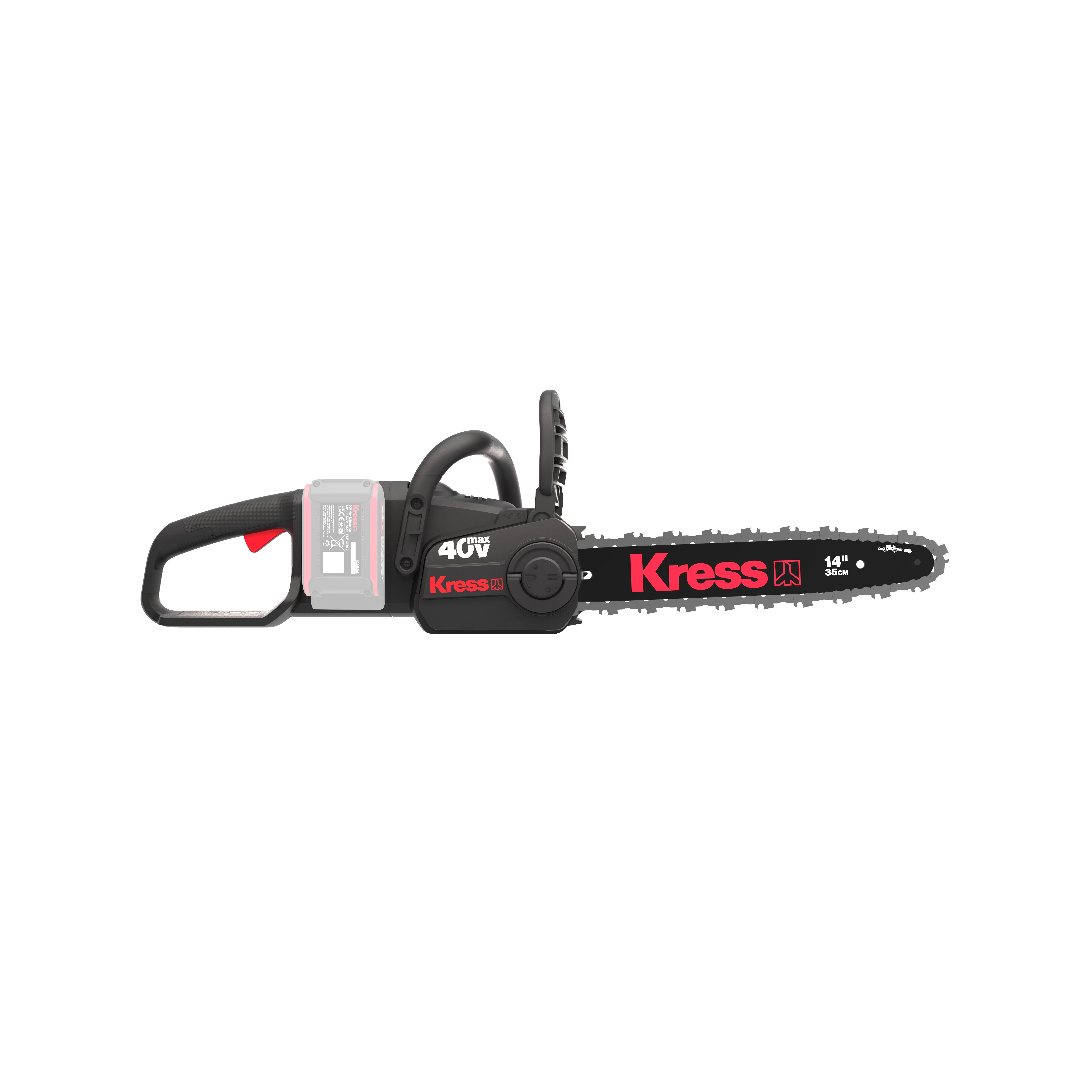 KRKG346  Motosierra 35cm + 2x Bateria 4,0Ah 20V y Cargador doble 4A