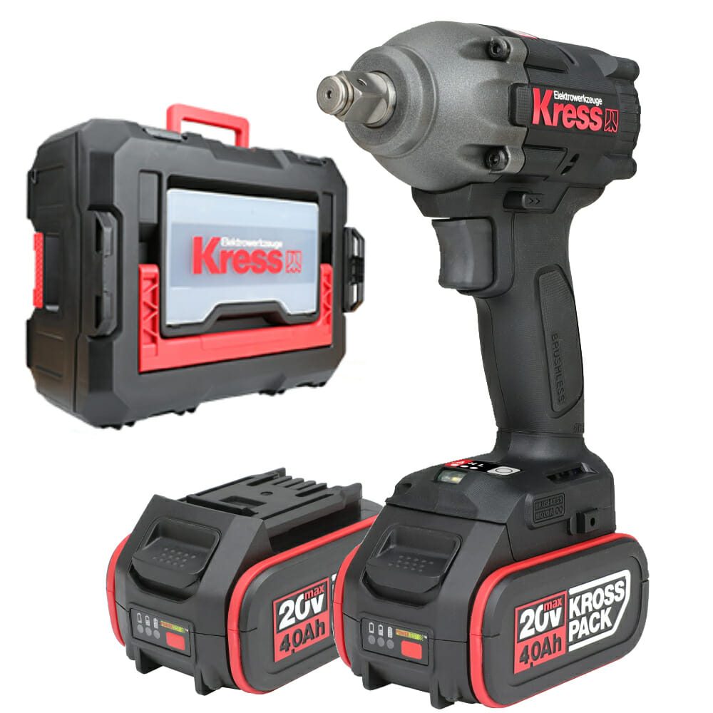 KRKUB30.2  Llave Impacto 1/2" BL 20V 2bat 4Ah 300Nm