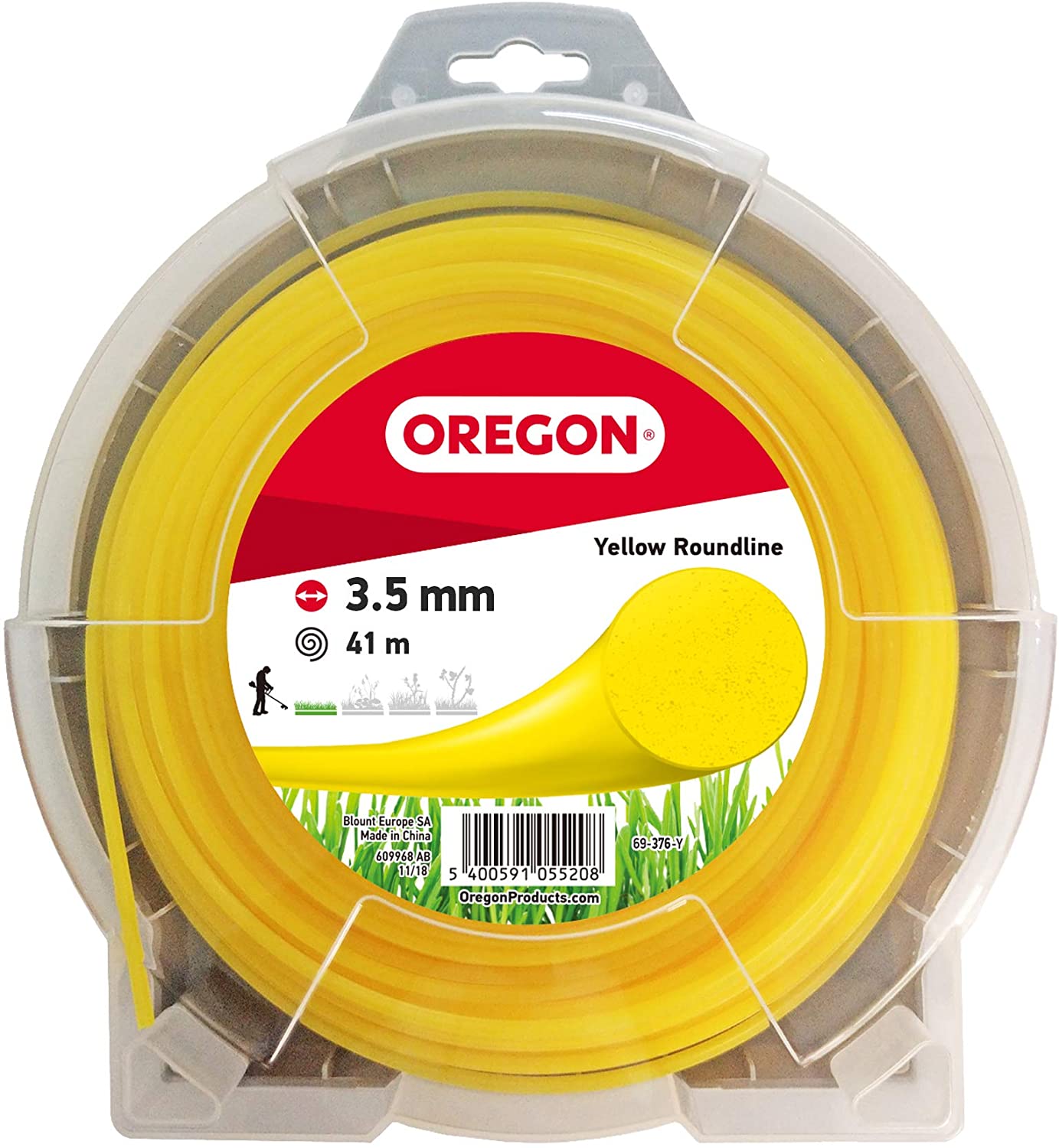 OR69-376-Y  Hilo Desb. nylon amarillo redondo 3,5mm X 41m