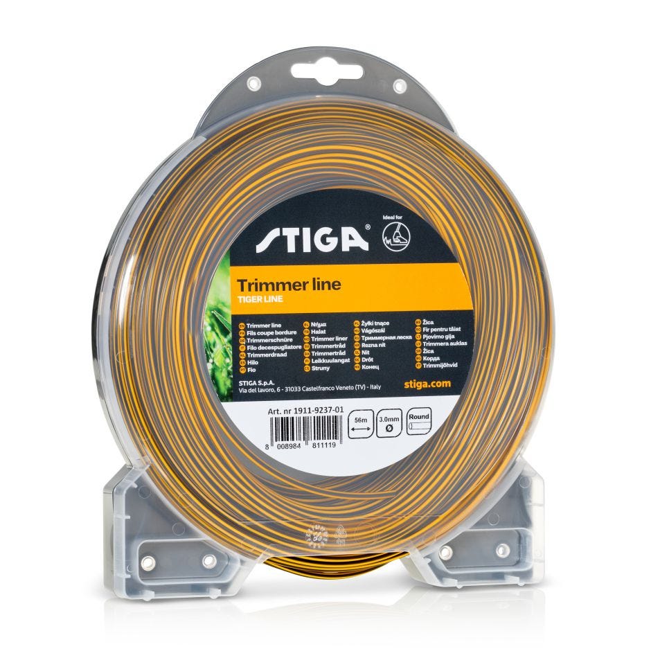 STI1911-9237-01  Hilo Desb. redondo amarillo 3,0mm x 60m STIGA